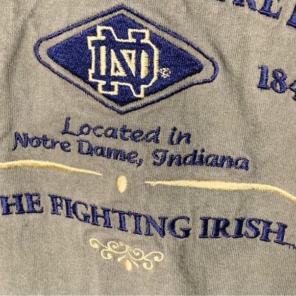 Vintage Crable Sportswear University of Notre Dame Embroidered T-Shirt - Picture 3 of 11